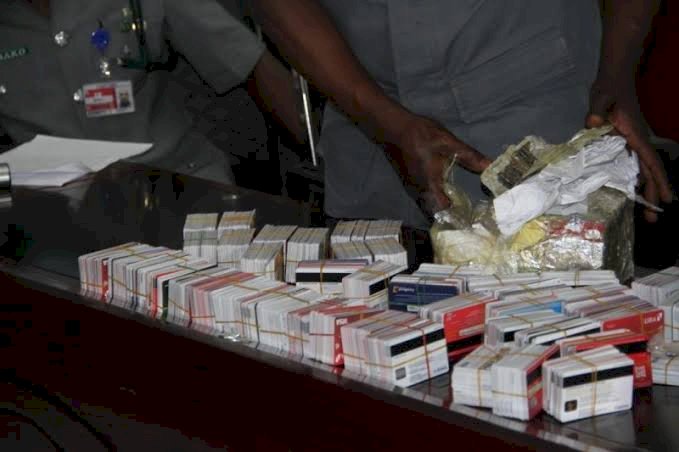 Nigeria Customs Intercept Dubai-bound Passenger With 2,886 ATM Cards At Lagos Airport